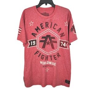American Fighter Affliction Graphic T-Shirt Mens XL Red Heather MMA Athletics